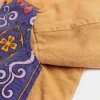 Close view of Disney Aladdin Genie x Shoe Palace Brown And Blue Corduroy Collar Workwear Jacket