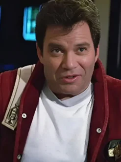 Close view of James T. Kirk Fictional Character The Final Frontier Star Trek Red Cotton Jacket