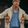 Close-view of Ryland Grace Project Hail Mary 2026 Ryan Gosling Cream Fox Cardigan Jacket