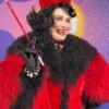 Cruella-Deville-D23-Expo-Red-And-Black-Fur-Coat