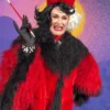 Cruella-Deville-D23-Expo-Red-And-Black-Fur-Coat-front