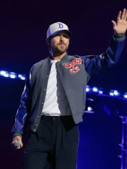 D23 Ultimate Disney Fan 2026 Ryan Gosling Mickey Mouse Varsity Jacket front view