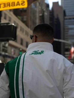 DJ Snake Algerian-Themed New York City White And Green Polyester Tracksuit back view