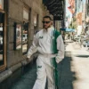 DJ Snake Algerian-Themed New York City White And Green Polyester Tracksuit front view