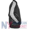 David Beckham Black Leather Bomber Jacket featuring Full-Length Sleeves and Two Outside Pockets