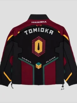 Demon-Slayer-Kimetsu-no-Yaiba-Tomioka-Cotton-Racing-Jacket-for-Men-and-Women-Back