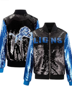 Detroit-Lions-Sequin-Bomber-Varsity-Jacket