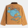 Disney Aladdin Genie x Shoe Palace Video Vault Brown Corduroy Collar Workwear Jacket back view