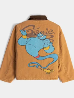 Disney Aladdin Genie x Shoe Palace Video Vault Brown Corduroy Collar Workwear Jacket back view