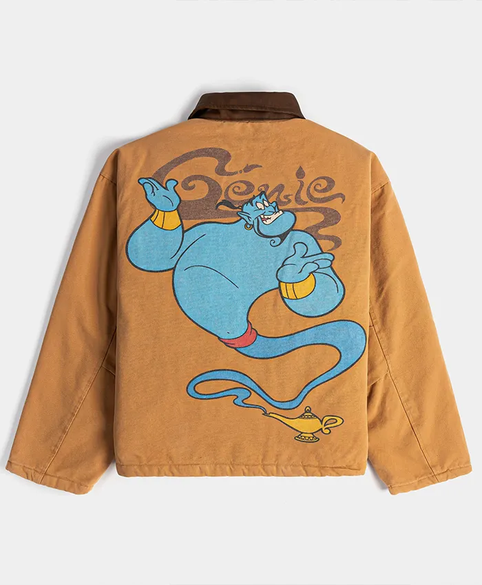 Disney Aladdin Genie x Shoe Palace Video Vault Brown Corduroy Collar Workwear Jacket back view