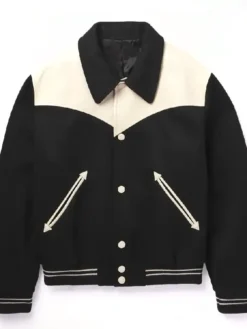 Dutton Ranch Premiere NY 2026 Morgan Wade Black Varsity Jacket front view