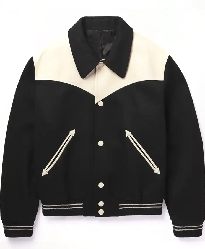 Dutton Ranch Premiere NY 2026 Morgan Wade Black Varsity Jacket front view