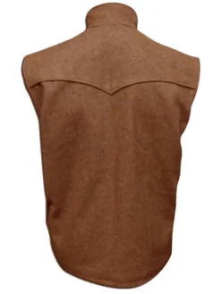 Dutton Ranch Series Yellowstone S03 Brown Wool Vest back view
