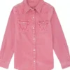 Emily TV-Series Yellowstone S05 Pink Cotton Wrangler Jacket front view