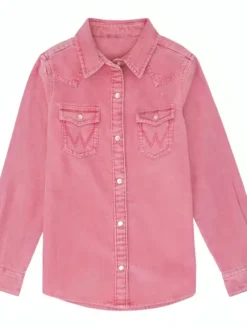 Emily TV-Series Yellowstone S05 Pink Cotton Wrangler Jacket front view