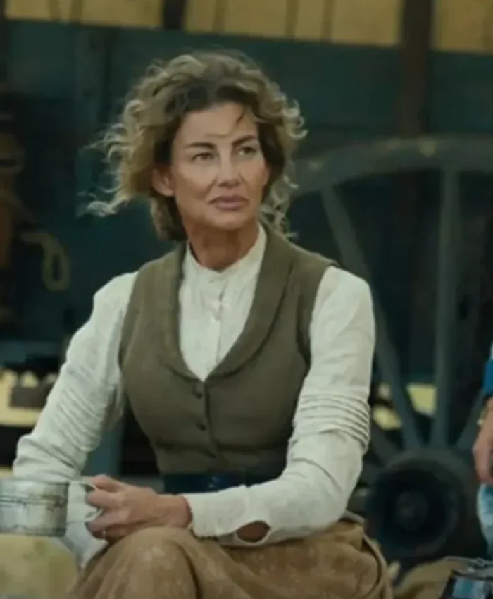 Faith Hill TV-Series Yellowstone Origin 1883 Margaret Dutton Wool Brown Vest