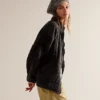 Free People Dolman Quilted Knit Black Jacket