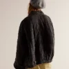 Free People Dolman Quilted Knit Jacket Back