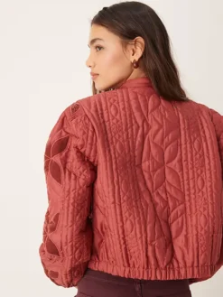 Free People Quinn Quilted Patchwork Jacket Back