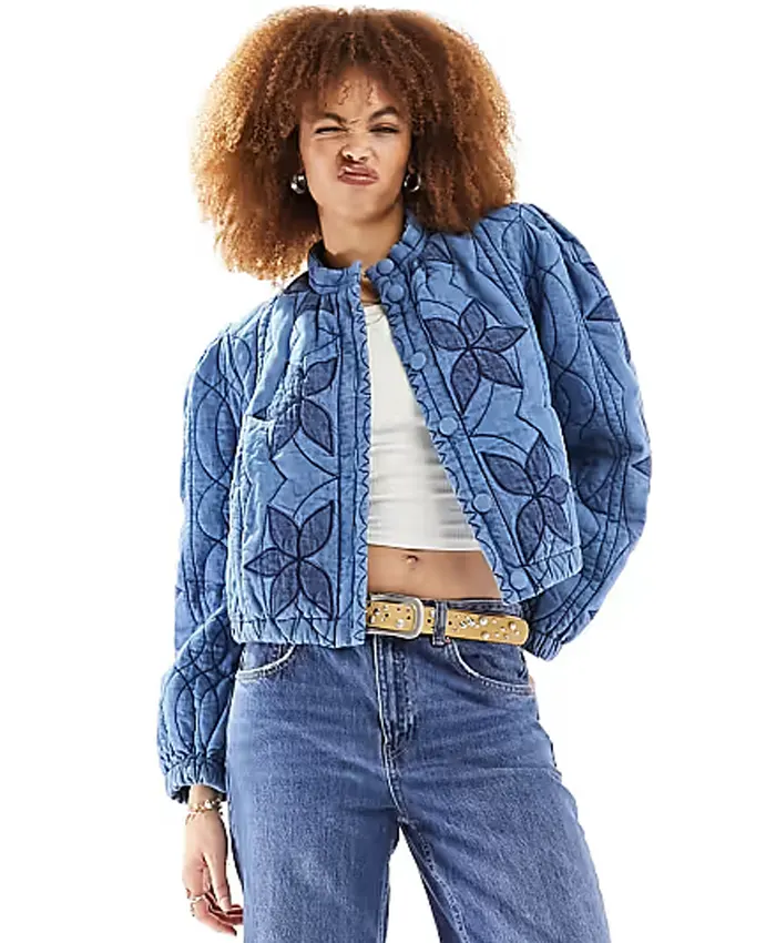 Free People Quinn Quilted Patchwork Jacket