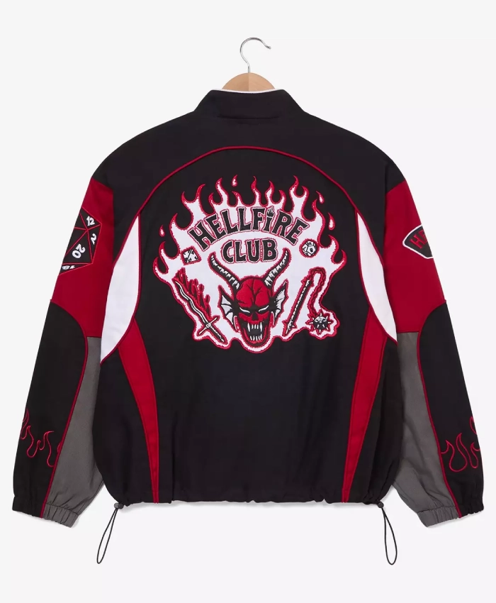 Buy Stranger Things Hellfire Multicolor Club Moto Jacket Sale For Men