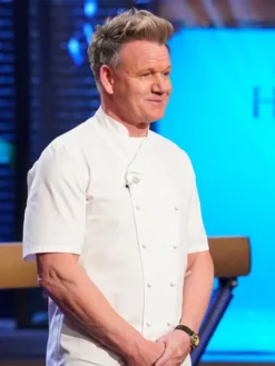 Gordon Ramsay Hell's Kitchen Series White Cotton Chef Coat Jacket view