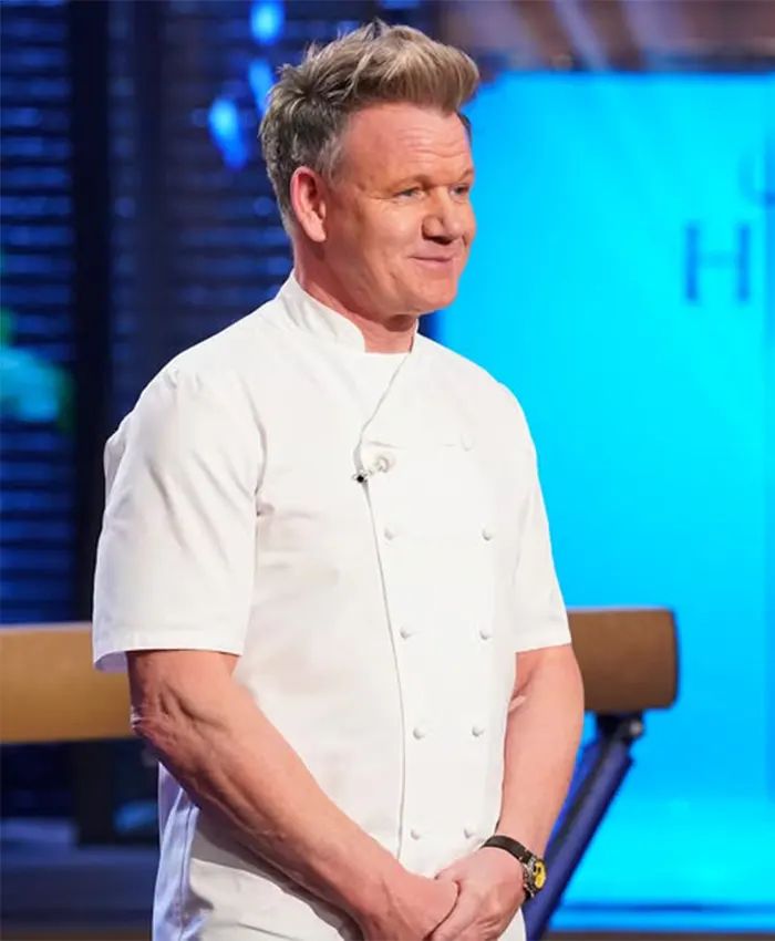 Gordon Ramsay Hell's Kitchen Series White Cotton Chef Coat Jacket view