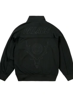 Grab Now Palace x South2 West8 Black Fleece Track Jacket back view
