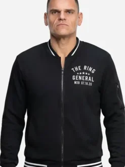 Gunther SummerSlam 2026 Black Bomber Jacket front view with WWE-inspired design