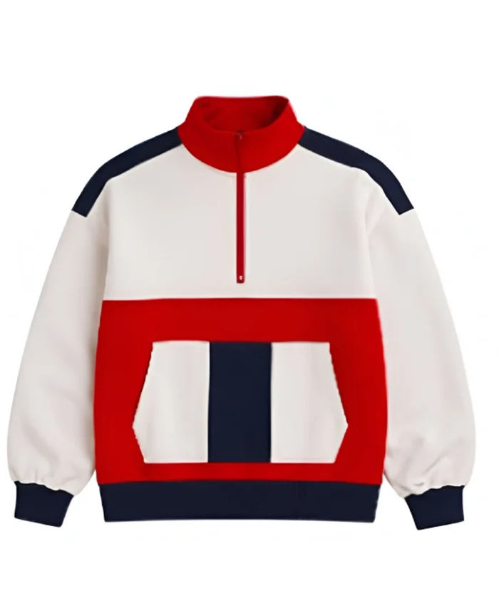 Hailey Kilgore Power Book III Raising Kanan 2026 Colorblock Half-Zip Fleece Jacket front view