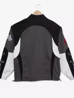 Halloween Marvel Venom Moto Biker Black Cotton Bomber Jacket back view
