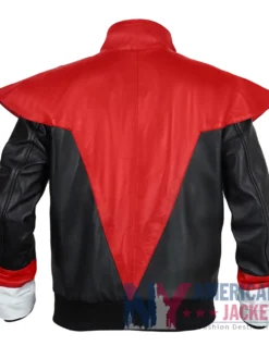 Halloween Nightcrawler Cosplay X‑Men Red And Black Biker Leather Jacket back view