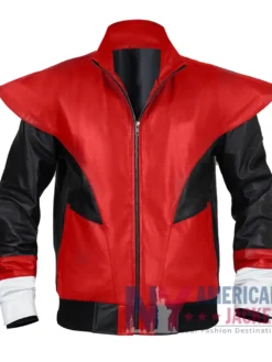 Halloween Nightcrawler Cosplay X‑Men Red And Black Biker Leather Jacket front view