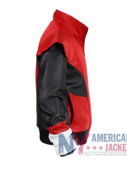 Halloween Nightcrawler Cosplay X‑Men Red And Black Biker Leather Jacket side view