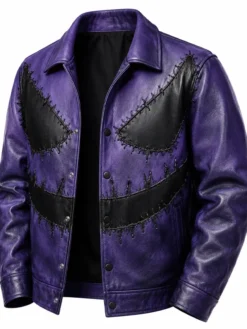 Halloween-Pumpkin-Purple-Leather-Varsity-Jacket