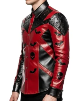 Halloween-Skull-Bat-Red-Black-Leather-Gothic-Cosplay-Jacket-On-Sale