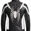 Halloween Spider-Man Brand New Day Inspired Cosplay Costume Black Leather Jacket back view