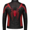 Halloween Spider-Man Brand New Day Inspired Cosplay Costume Red Leather Jacket back view