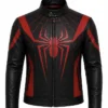 Halloween Spider-Man Brand New Day Inspired Red Leather Cosplay Costume Jacket front view