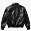 Halloween Spider-Man Superhero Cosplay Street Black Leather Jacket back view