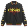 Halloween WWE Danhausen 2026 Black Full-Snap Satin Fanimation Jacket front view