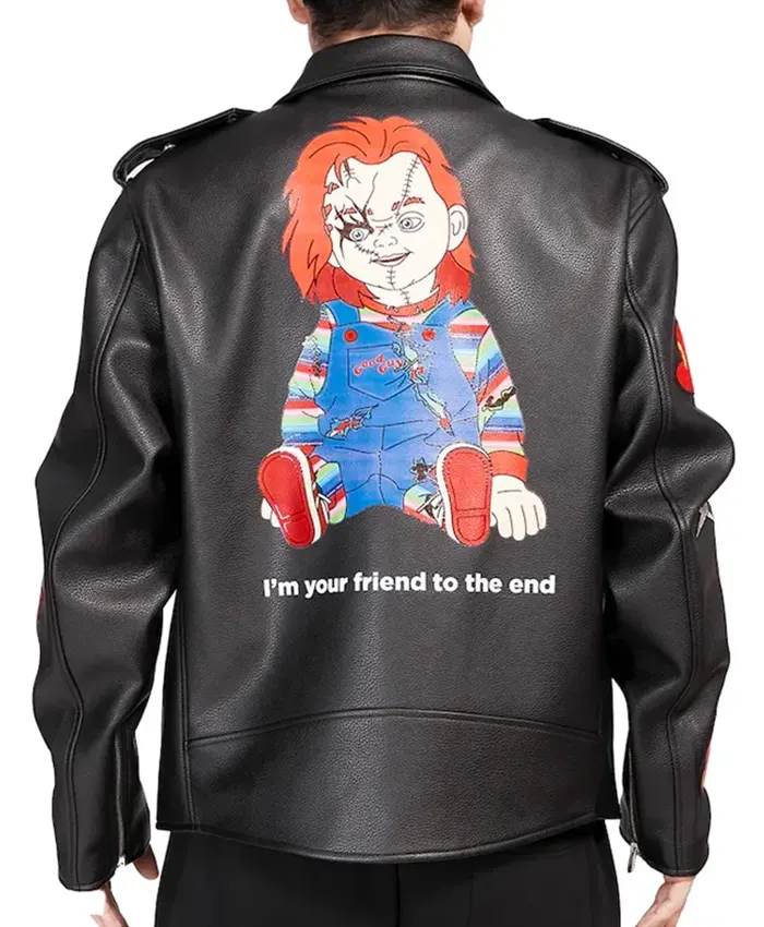 Halloween-x-Chucky-Good-Guys-Black-Biker-Leather-Jacket-On-Sale