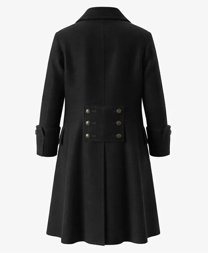 Halloween-x-Pirate-Wool-Swashbuckler-Trench-Coat-On-Sale-Black-Back
