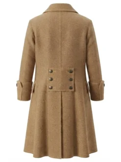 Halloween-x-Pirate-Wool-Swashbuckler-Trench-Coat-On-Sale-Tan-Back