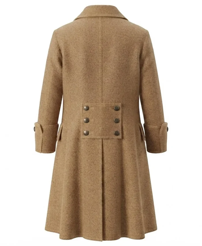 Halloween-x-Pirate-Wool-Swashbuckler-Trench-Coat-On-Sale-Tan-Back