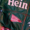 Heineken Inspired Green Leather Jacket featuring premium leather finish and stylish bomber design