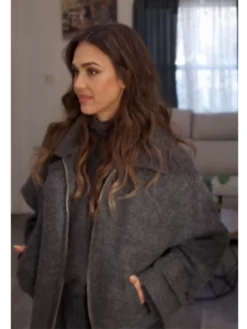 Honest-Renovations-S04-Jessica-Alba-Grey-Wool-Jacket