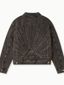 House Of Rrrors Washed Black Denim Trucker Jacket Back