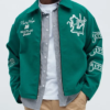 Independence Kelly Green Wool Varsity Jacket For Men