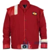 James T. Kirk Fictional Character The Final Frontier Star Trek Red Cotton Jacket front view